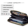Vobber RFID Blocking Zip Around Wallet for Women with Detachable