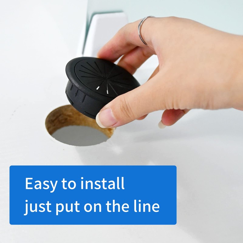 5PCS Flexible Desk Grommet,50mm/2 inch Grommet Aperture, Wire Cord Grommets