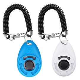 Dogs Clicker, [2 Pcs] Diyife Clickers for Dog Training with Wrist Strap Clicker Training for Dog Puppy Cat (Blue&White)