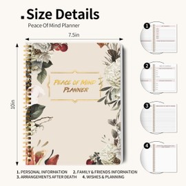End of Life Planner - Final Arrangements When I Die Book Planner Organizer Notebook for Beneficiary Info, Last Wishes,Death Planner Organizer