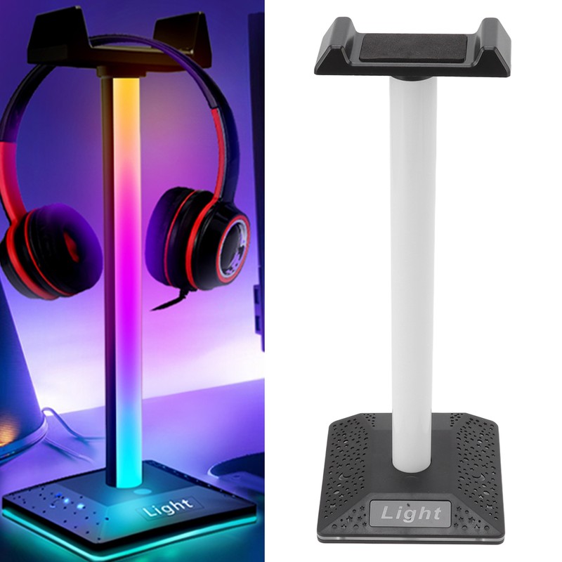 RGB Gaming Headset Stand Type C USB LED Headphone Holder