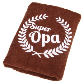 Abc Casa Super Grandpa Towel for Birthday, Anniversary, Name Day, Valentine's Day, Father's Day - A Practical Anniversary Gift Idea for the Best Grandpa, Grandfather