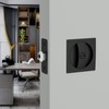 Haidms 2 Pack Matte Black Pocket Door Lock and Handle