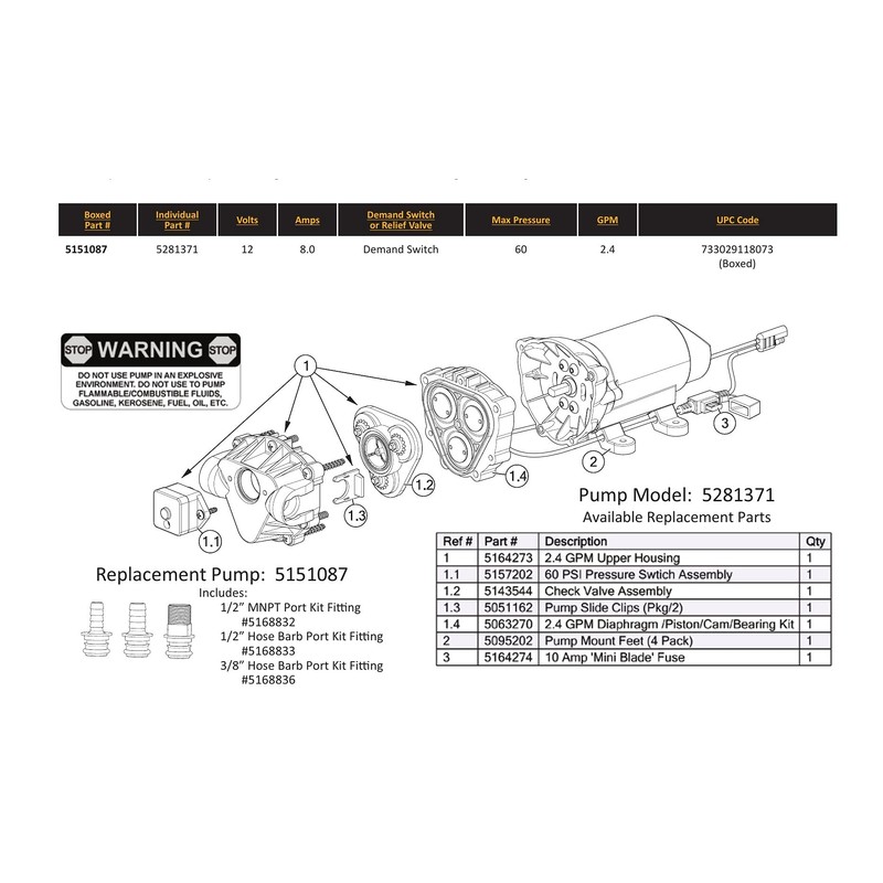 Fimco High-Flo 2.4 gal Pump Sprayer Pump