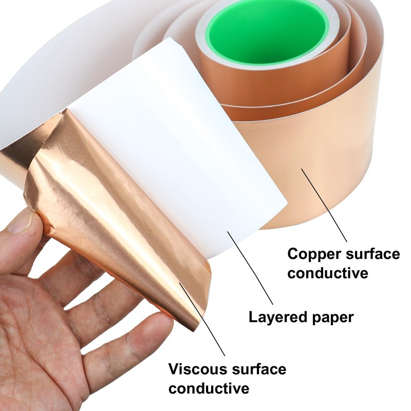 BOMEI PACK Copper Tape 6inch x 66ft with Conductive Adhesive
