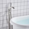 Senlesen Bathroom Single Handle Freestanding Bathtub Faucet Floor Mounted Waterfall