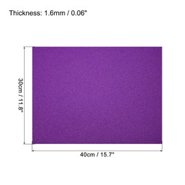 MECCANIXITY Glitter EVA Foam Sheets Dark Purple Self Adhesive Back 15.7 x 11.8 Inch 1.6mm Thickness for Crafts DIY 10 Pcs