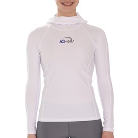 iQ UV Hooded Shirt Women's iQ Company UV Protection Clothing Diving, White