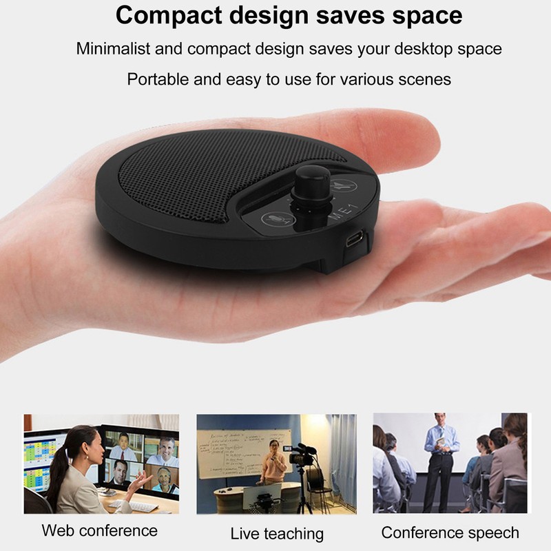 USB Conference Microphone Professional 360 Degree Omnidirectional Plug and Play