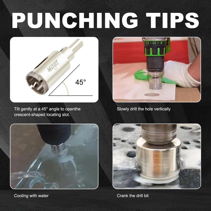 Diamond Hole Saw with Pilot Bit, 1-3/4 Tile Hole Saw