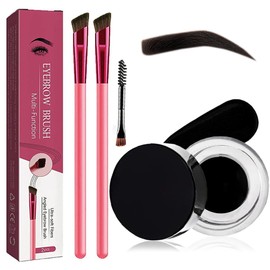 4D Hair Stroke Brow Stamp Brush, Eyebrow Hair Stroke Brush, Ultra-thin 4D Eyebrow Stamp Brush Realistic Hair Stroke Eyebrow Brush Eye Brow Stamping Kit (Black)