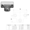 WITTKOWARE Pipe Connector Made of Galvanised Malleable Cast Iron for