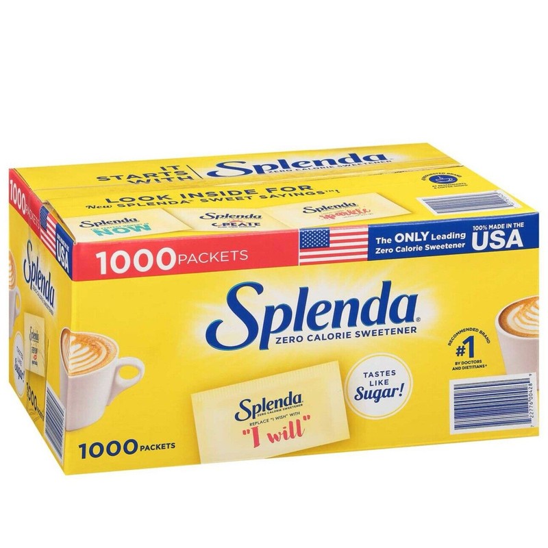 Splenda Zero Calorie Sweetener Packets Taste Sugar Gluten Free (1,000