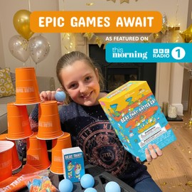 Beat That! Family Game Night Set - 160 Wacky Skill Challenges - Fun Party Activities for Kids and Adults - Interactive Group Game for Birthdays, Holidays, and Gatherings by Gutter Games