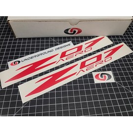 Z07 Decals (2pk) Performance Package Racing Aero Accent Stickers Fits C7 C8 Corvette Z06 LT4 LT6 LTX (Gloss Red)