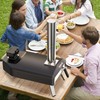 Mimiuo Outdoor Pizza Oven 12" Pellet Pizza Oven with Square