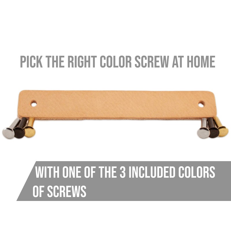 Brute Strength - Leather Handles for Furniture - Pale Green