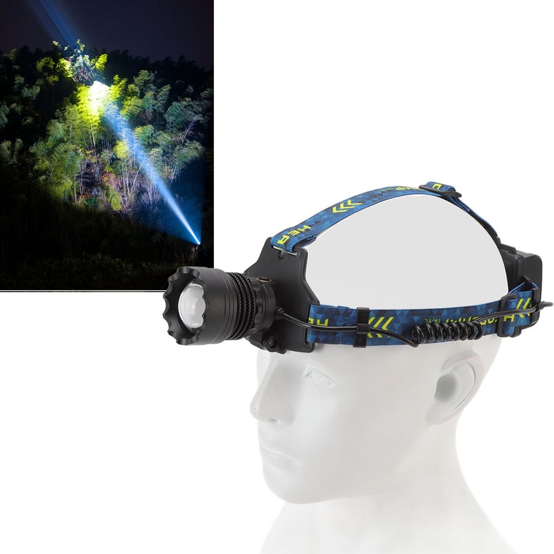 USB Headlamp 3000lm Waterproof 90 Degree Adjustable Hands Free Rechargeable