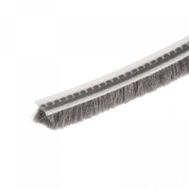 sourcing map Brush Seal Weather Stripping (1/4" x1/4" x16.4ft), Card Slot Elastic Door Brush Strip - for Sliding Sash Door Window Wardrobe Seal
