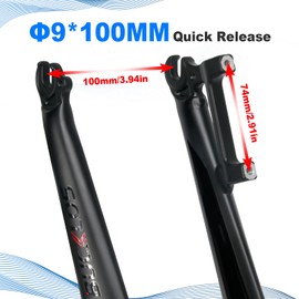 BUCKLOS 26/27.5/29 inch Mountain Bike Rigid Forks, 1-1/8" Threadless Straight MTB Rigid Front Fork Disc Brake, QR 9x100mm Super Light Aluminum Alloy Bicycle Fork for Mountain Bikes