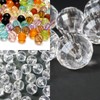 Crystal Plastic Beads, Luxury Acrylic Spacer Beads with Holes, Round,