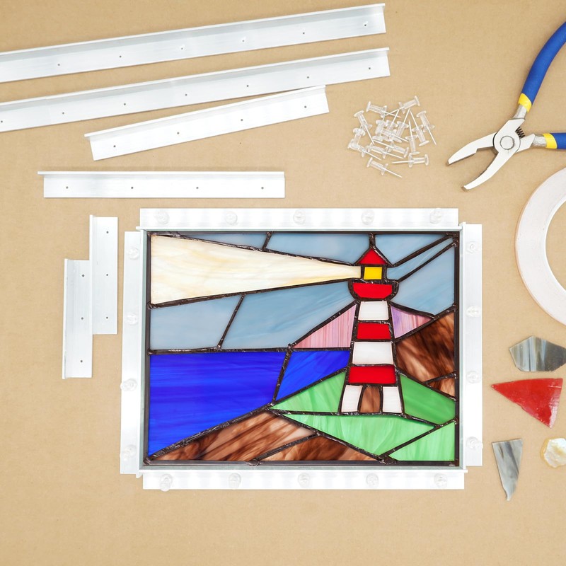 ZAWAGIIK Layout Block System for Stained Glass Panels 6" Pack