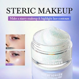 Glitter Gel Highlighter, Lasting Obsessed Makeup, 28g (Green, 28g)