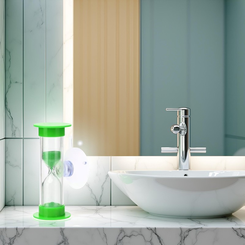 2 Minute Plastic Sand Timer Hourglass Sand Clock with Suction