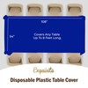Party Solids Dark Blue Tablecloths for Rectangle Tables 48 Pack