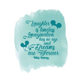 Laughter is Timeless Dreams are Forever Inspirational Enduring Dreams Forever Wall Art Sticker Designs Vinyl Stickers for Home House Walls Rooms Windows Bedroom Decoration Size (28x28 inch)