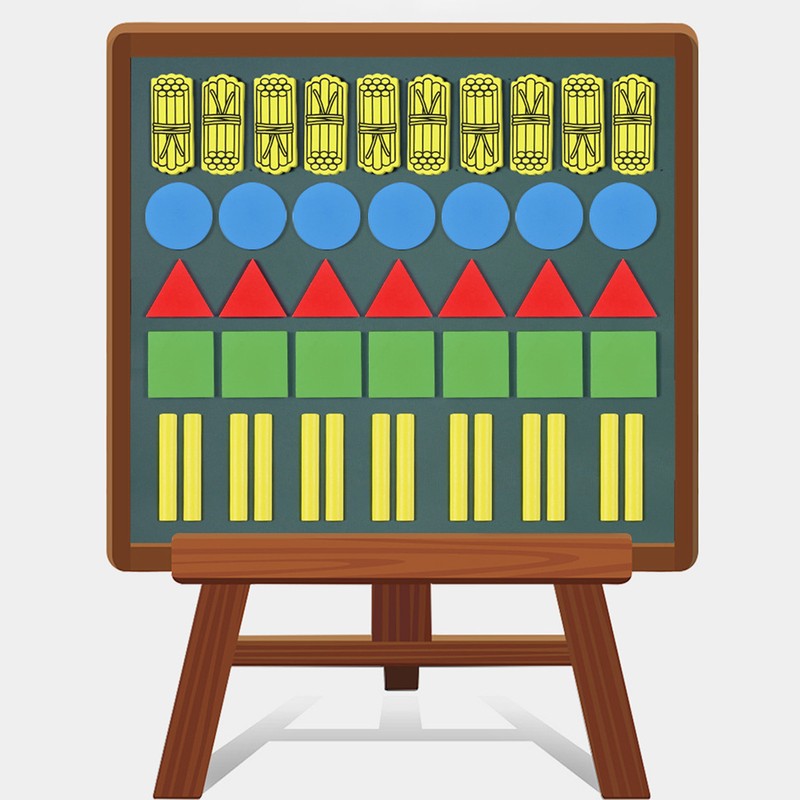 50PCS Magnetic Geometry Shapes Set Multifunctional Puzzle Educational Math Teaching