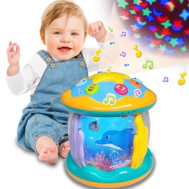 AMLGBTOP Baby Toy from 1 Year Girls Boys Night Light Up Kids Toy 6 9 12 18 Months Music Toy Learning Crawling Baby Toy 1 Year Beautiful Gift for 1 2 3 Year Old Girls Boys
