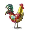 BAENRCY 15" Rooster Statue Chicken Sculpture Garden Decoration Metal Yard