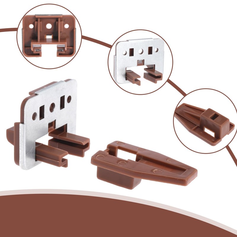 10Pcs Drawer Slide Track Guide Glide with Drawer Guide Metal