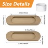 MOROBOR Self-Stick Oval Sliding Door Pulls, 2pcs Aluminum Alloy Hidden