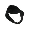 VINGTAINE Velour Black Turban Hair Band Cross Headband Wide Volume