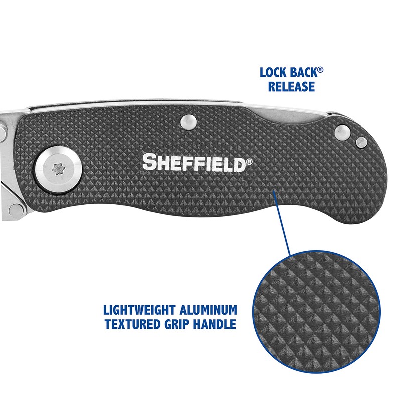 Sheffield Folding Utility Knife, Accepts Standard Utility Knife Blades, Box