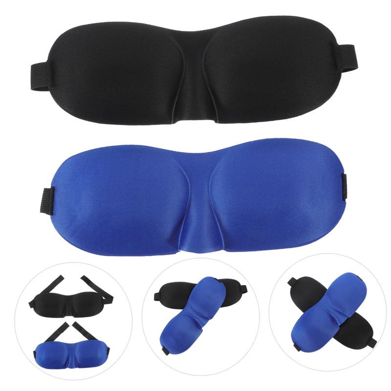 SAFIGLE 2Pcs Sleep Masks for Adults Light Blocking Eye Masks