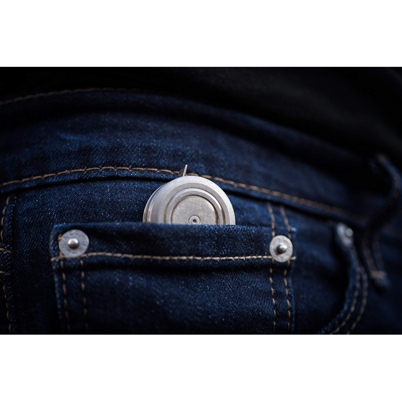 TEC Accessories Ti-Tape Titanium Retractable Mini Tape Measure (Stonewashed Finish)