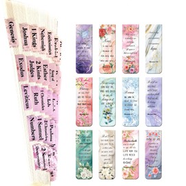 IOYSUT 12PCS Elegant Floral Magnetic Bible Bookmark 75PCS with Laminated Bible Tabs - Perfect Bible Index Tabs for Women Study Bible, Stylish Magnetic Bookmarks and Bible Tabs for Women