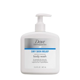 Dove DermaSeries Fragrance-Free Body Wash, for Dry Skin 15.8 Ounce