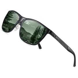 DUCO Men's Sports Polarized Al-Mg Metal Frame Sunglasses UV Protection Sunglasses for Men 8200 (Green)