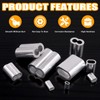 Rustark 140Pcs 7 Sizes Aluminum Crimping Loop Sleeve Assortment Kit