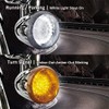 NTHREEAUTO Smoked Bullet Front Turn Signals LED Lights Panel Compatible