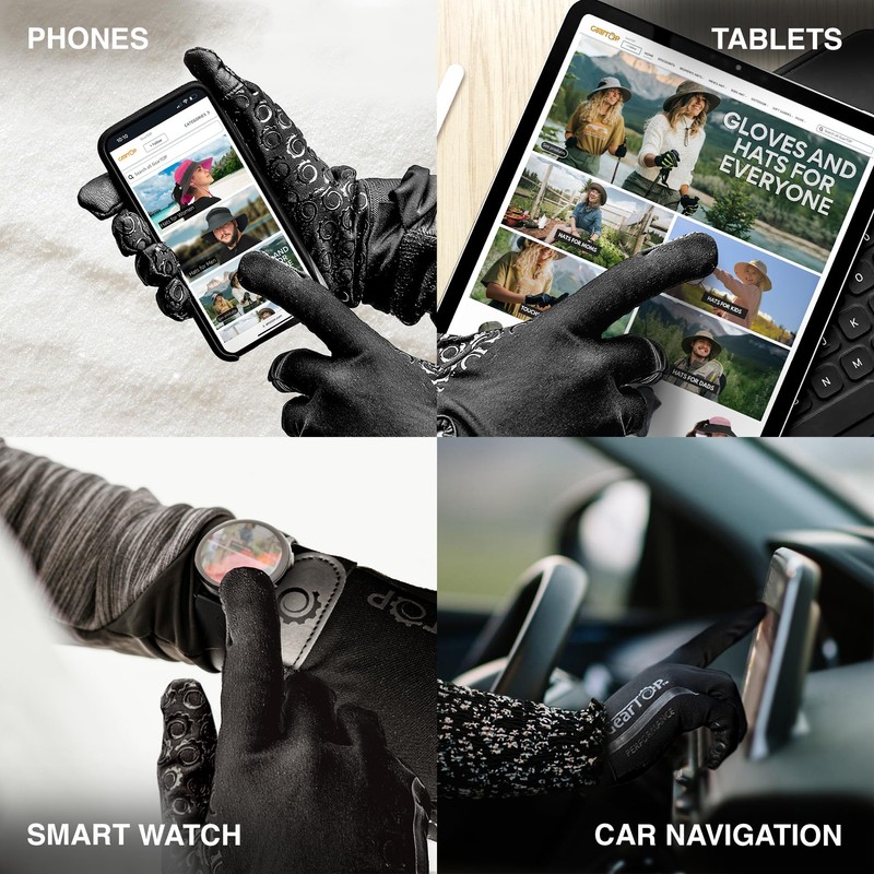 GearTOP Performance and Touch Screen Gloves - Great for Running