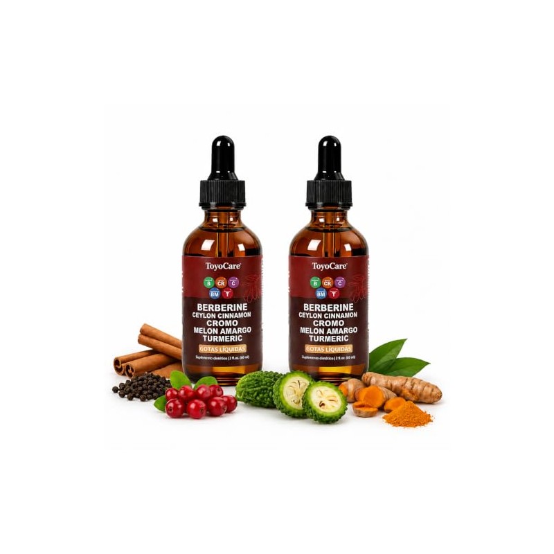 Berberina HCL Líquida, Complejo Herbal, 2 x 60 ml