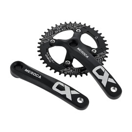 Etermeta Bicycle Crankset BCD104mm Square Taper 170mm Aluminum Alloy Crank Road Bike Mountain Bike General Car 42T Black