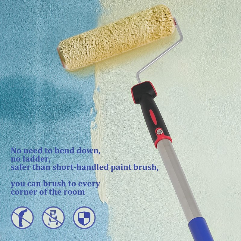 FLY HAWK Paint Roller,4 FT Brush kit Multi-Function Paint Roller