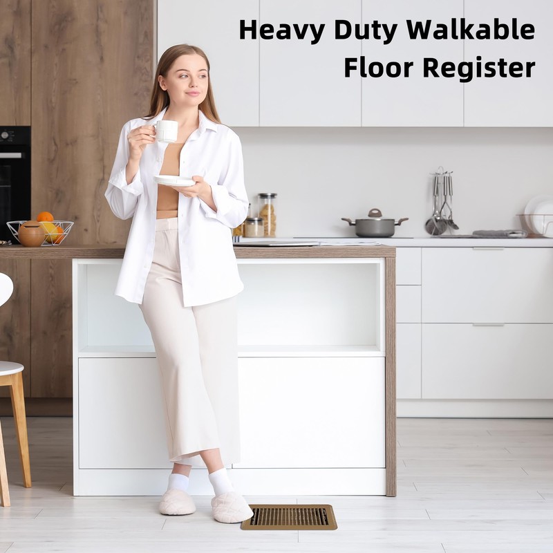 Floor Register 4x8, Heavy Duty Steel Walkable Floor Vent Covers,