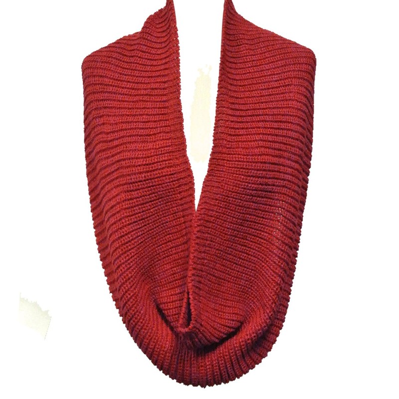 Wrapables Thick Knitted Winter Warm Infinity Scarf - Red Wine